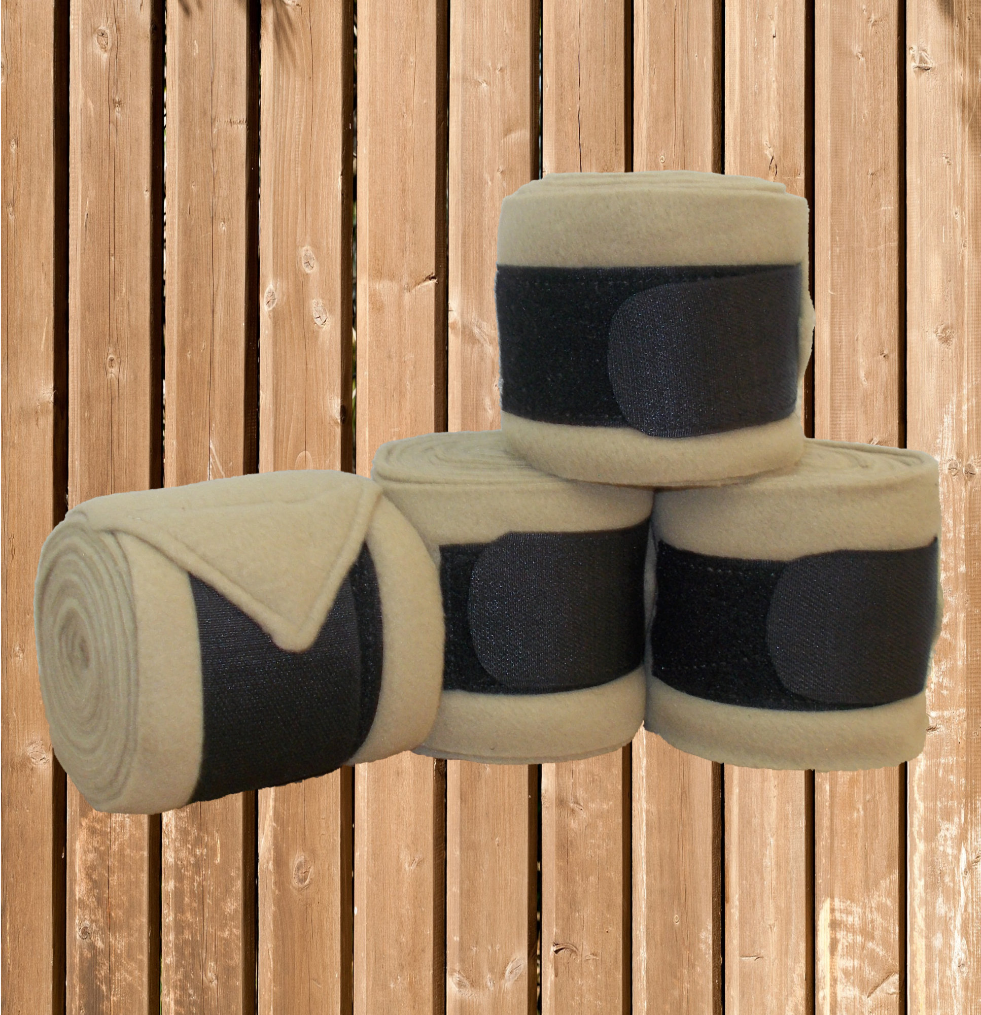 Fleece Bandagen Set in beige